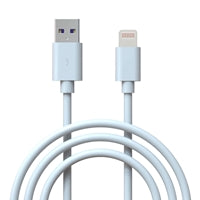 Prevo MFI Lightning Cable 2m White - 2.4A Fast Charging USB-A Prevo MFI Lightning Cable 2m White - 2.4A Fast Charging USB-A